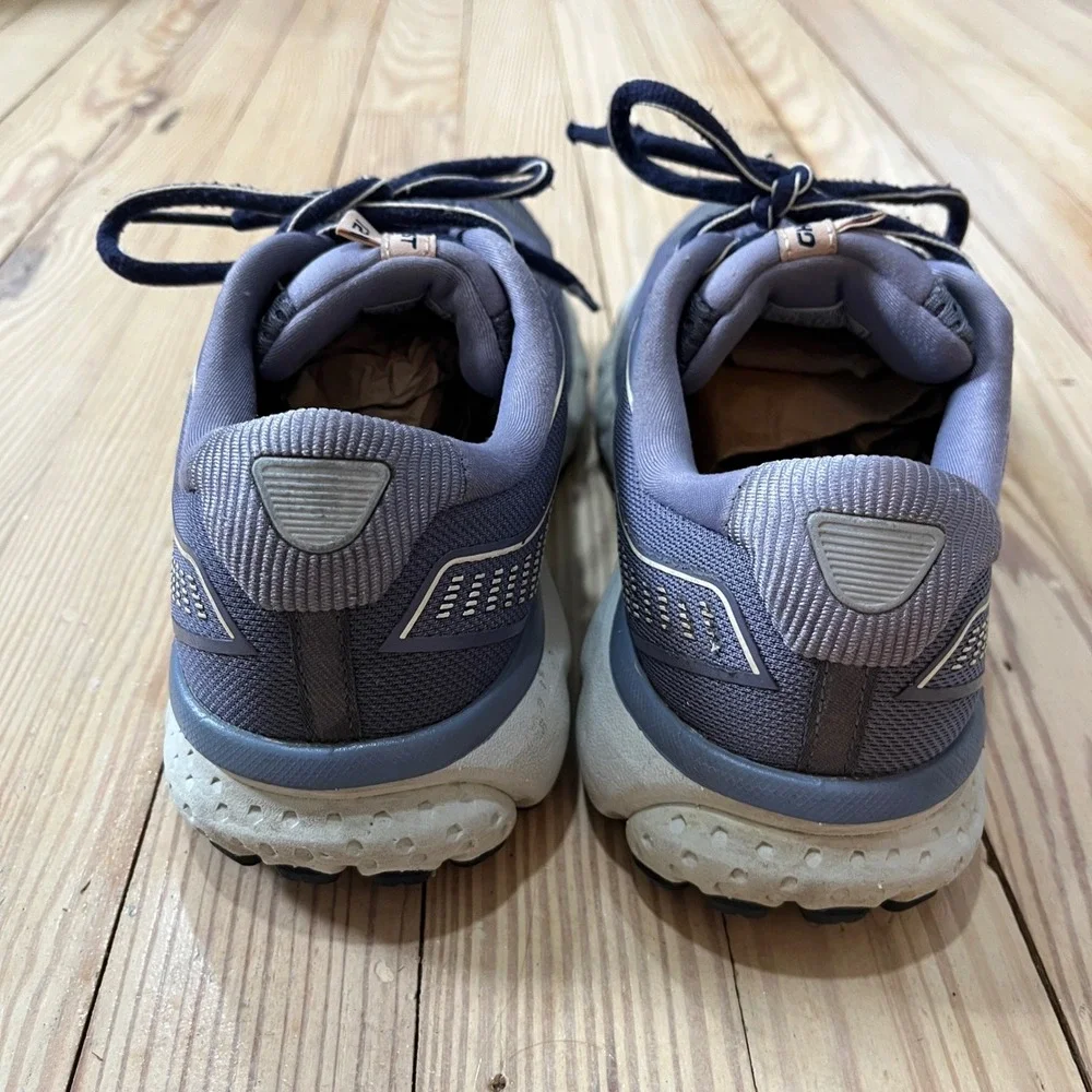 Brooks Ghost 12 Running Shoes Womens 7.5 Purple Gray Mesh DNA LOFT Sneakers